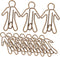 20pcs Office Paper Clip Human Shaped Paper Clips Funny Paper Clip Funny Bookmark File Paper Clips Lovely Paper Clips Christmas Bookmarks Metal Pap...