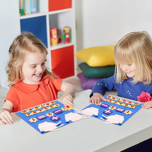 Felt Board Finger Numbers Counting Toy, Number Counting Toy for Kids, Children Teaching Aids Children Early Education Toys Felt Hand Number Math T...