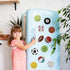 Whaline 12Pcs Sports Ball Diamond Drawing Refrigerator Magnets DIY Cute Balls Rhinestone Painting Full Drill Painting Magnetic Stickers Diamond Ar...