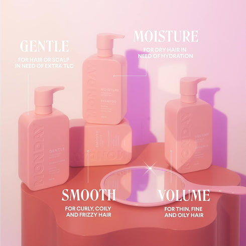MONDAY HAIRCARE Smooth Conditioner 12oz for Frizzy, Coarse, and Curly Hair, Made from Coconut Oil, Shea Butter, & Vitamin E, 100% Recyclable Bottl...