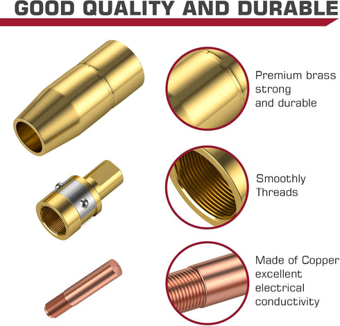 ARCCAPTAIN for Miller Millermatic M-100/150 Welder Part .030" Contact Tip Nozzle Diffuser MIG Welding Gun Accessory Kit for Miller Millermatic M-1...