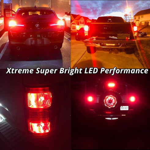 Alla Lighting 3000lms T25 3156 3157 LED White Bulbs, Super Bright 3047 3057 3457 4157 4057 3155 Back-up Reverse, Turn Signal, Brake Tail Lights La...