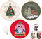 MeruniSkyBirds 3 Sets Embroidery Starter Kit with Christmas Pattern,Cross Stitch Set for Beginners, Full Range of Stamped Embroidery Kits with 3 E...