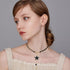 Black Wrap Velvet Choker With Black Heart Star for Women Long Chain Tassels Love Heart Star Necklace Jewelry Gift for Family And Friend...