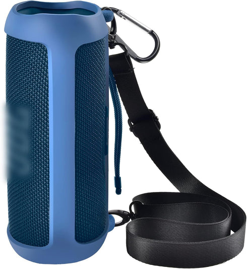 Silicone Case for JBL FLIP 6 Waterproof Portable Bluetooth Speaker, Gel Soft Skin Rubber Cover, Travel Carrying Storage Bag Pouch with Shoulder St...