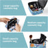 MRSP 3 sets makeup bag+Double Sided Cosmetic Mirror travel small cosmetic case portable with multifunctional waterproof Organizer bag for women St...