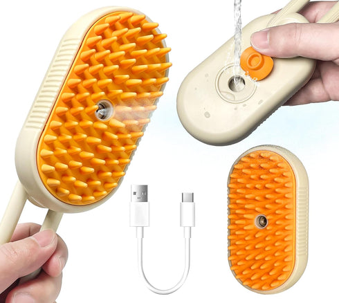 Spray Cat Brush for Shedding - Cat/Dog Steam Brush, Cat Bath Brush, Pet Steam Brush, Cat Brush with Water - Pet Spray Hair Comb, Cat Hair Brush wi...