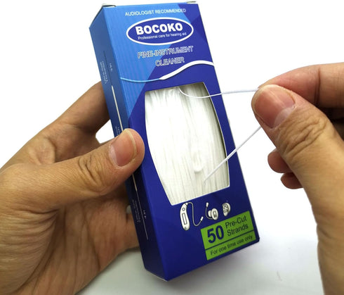 50 Count Hearing Aid Cleaner Ready-to-Use Stands Effective Thread-Fine Instrument Cleaning Kits for Hearing Devices (50)...