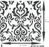 Damask Tile Stencil, 12 x 12 inch (L) - Reusable Victorian Wall Floor Furniture Stencils for Painting Template...