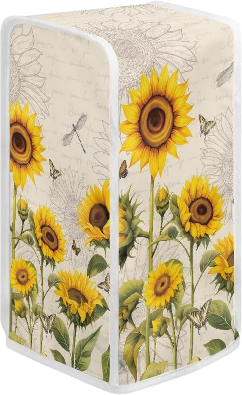 Can Opener Cover Dragonfly Sunflower Can Opener Dust and Stain Protection Small Applicance Cover for Kitchen Fits Most Electric Automatic Can Open...