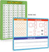 Dry Erase Addition & Subtraction & Number Table Board 9" x 12", Double Side 140 Number Chart Table Math Manipulatives Lapboard for Kids Students C...