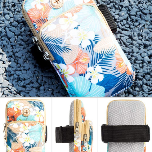 Sports Arm Bag, Universal Unisex Armbands Exercise Workout Running Gym Armbands Phone Holder Pouch Case with Earphone Hole for iPhone, Samsung Gal...
