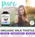 USDA Organic Milk Thistle Capsules - 80% Silymarin Supplement for Liver Support- Super Concentrated 300mg of 30:1 Milk Thistle Extract Equivalent ...