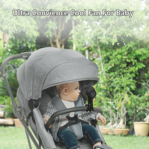 RUN HELIX Stroller Fan Portable Fan with Flexible Tripod Battery Operated Handheld Fan Mini Personal Fan with 3 Speeds USB Rechargeable Baby Fan f...