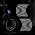 TOMALL 17" Reflective Wheel Rim Tape Sticker for Motorcycle Wheels Car Cycling Bike Bicycle Night Reflective Safety Decoration Stripe Universal (W...