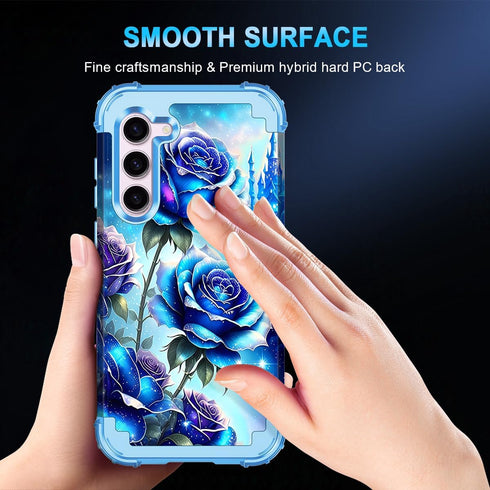 Miqala for Galaxy S23 5G Case,Glow in The Dark Three Layer Heavy Duty Shockproof Full Body Protection Hard Plastic Bumper+Soft Silicone Protective...