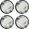 Portmeirion Sara Miller Parrot Melamine Dinner Plates, Set of 4 - Bold Parrot Motif with Tropical Accents - 11" BPA-Free Decorative Plates for Gat...