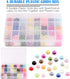 Glarks 2880Pcs 6MM 24 Colors Beads Flat Back Half Round Pearl Bead Cabochon Pearl Flatback Beads Set...