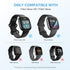 2 Pack Waterproof Bands Compatible with Fitbit Versa 3 / Fitbit Versa 4 / Fitbit Sense/Sense 2 Bands, Classic Soft Sports Replacement Wristbands f...