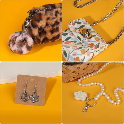 LEOBRO 145PCS Key Chain Rings and Keychain Clips for Keychains, Lobster Claw Clasps and Key Rings, Keychain Accessories, Bulk Lanyard Clips Keycha...