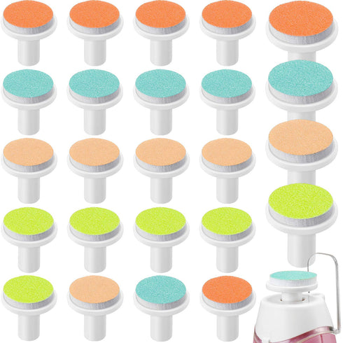 24 Pieces Baby Nail File Pads Nail Trimmer Replacement Pads Electric Baby Nail Grinding Heads for Standard Electric Kid Nail Trimmer Suits to Newb...