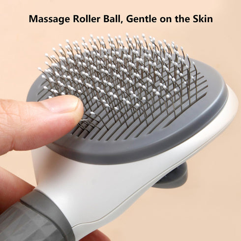 Cat Grooming Brush with Release Button Gently Removes Loose Undercoat, Tangles and Mats for Cats and Dogs Ideal for Long and Short Hair Suitable f...