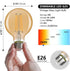 G25 LED Edison Vanity Globe Light Bulbs, LED Filament Light Bulb, 6W Equivalent to 60W, G80 Dimmable 600LM E26 Medium Base, Bathroom Vanity Mirror...