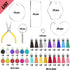 Myzzxt 281 PCS Acrylic Keychain Blank Kit, 4 Shapes of Acrylic Clear Blanks, Key Rings, Tassels, Raspberry Decorations, Jump Rings and Craft Plier...