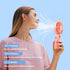 Handheld Fan Portable Misting Fan, Rechargeable Personal Mister Fan with 5 Speeds 3000mAh Battery Operated Fan with Mist, LED Display, 90° Foldabl...