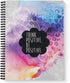 Softcover Think Positive 8.5" x 11" Motivational Spiral Notebook/Journal, 120 College Ruled Pages, Durable Gloss Laminated Cover, Black Wire-o Spi...