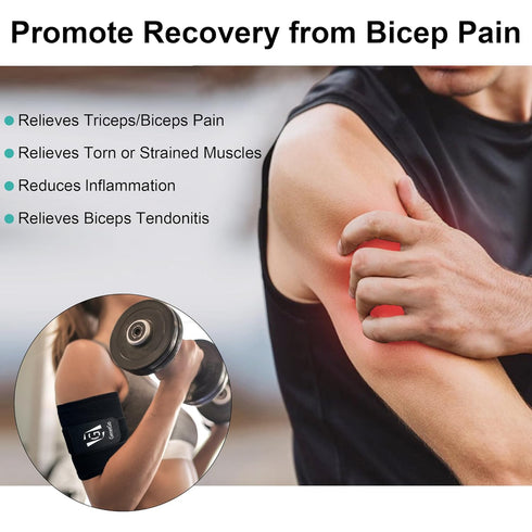 Bicep Tendonitis Brace Compression Sleeve Support,Upper Arm Brace Bicep Bands for Pain Relief,Muscle Strains and Inflammation,Bicep Compression Sl...