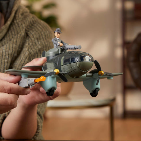 Indiana Jones Worlds of Adventure Doctor Juergen Voller with Plane Action Figure Set, 2.5-inch, Action Figures for Kids Ages 4 and Up...