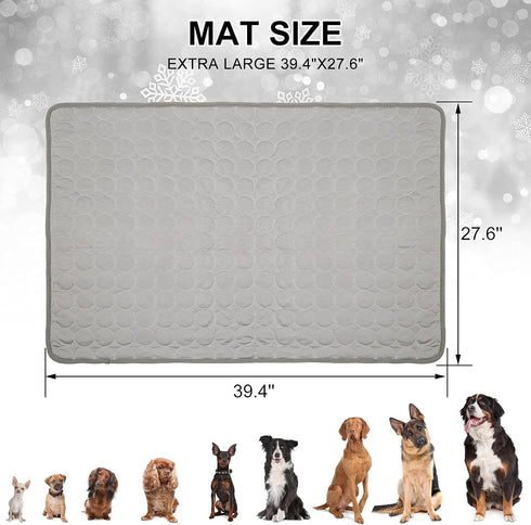 Pet Dog Cooling Bed Mats,Self Cooling Pet Dog Cool Mat Pads for Dogs Cats Indoor and Outdoor (X-Large(28x40 inch), Grey)...