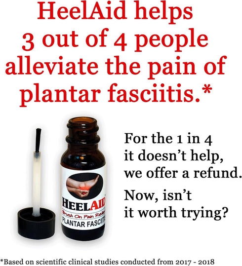 New: HeelAid Plantar Fasciitis Brush-On Heel Rapid Pain Relief. Doctor Developed, Clinically Tested, Natural Ingredients Specially Formulated to P...
