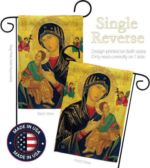 Our Lady of Perpetual Help Home Decor Banner Wall Art Patio Lawn Porch Room Decorations Small Flag Outdoor Tapestry Yard Sign Catholic Gift Jesus ...