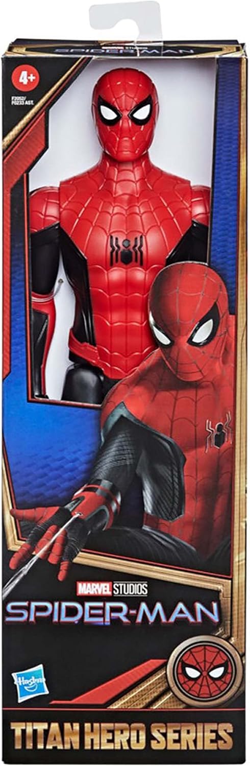 Spider-Man Marvel Titan Hero Series 12-Inch New Red and Black Suit Action Figure Toy, Movie Inspired, for Kids Ages 4 and Up...