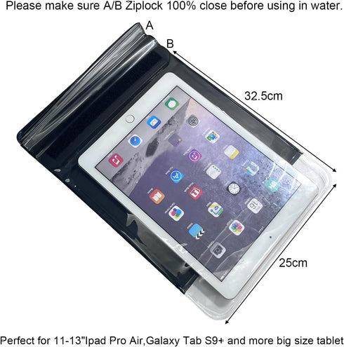 Floating Waterproof Tablet case For Ipad pro12.9 inch Galaxy Tab S8+/S9+ 12.4" Surface Pro X/9/8/7/6 Tablet Dry Bag Pouch For tablet and eReader u...