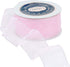 VATIN Light Pink Organza Wired Ribbon, 1-1/2" Pink Sheer Ribbon with Metallic Edge for Christmas Tree Decoration Gift Wrapping Wedding Crafts -25 ...