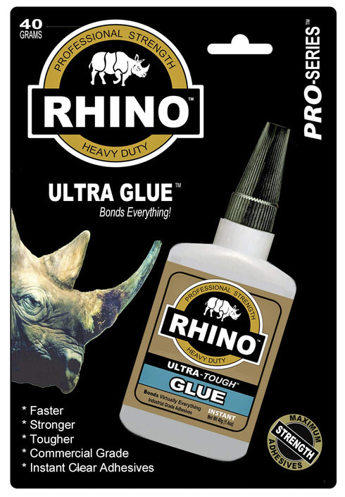 Rhino Glue Gel, Heavy Duty 40 Gram Clear...