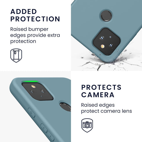 kwmobile Case Compatible with Google Pixel 4a 5G Case - Slim Protective TPU Silicone Phone Cover - Arctic Night...