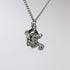 Gothic Skull and Crossbones Silver Finish Pewter Pendant Necklace...