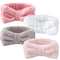 VITEVER 4 Pack Spa Headband for Washing Face, Girls Makeup Bow Tie Hair Band, Microfiber Women Headbands, Elastic Headband to Skincare, Gifts for ...