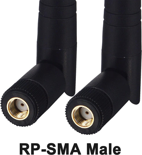 BOOBRIE 2-Pack Dual Band WiFi Antenna 2.4GHz 5GHz 5.8GHz 8dBi RP-SMA Male Connector Omni Directional WiFi Bluetooth Antenna for WiFi Router Networ...