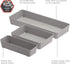 Spectrum Diversified Hexa Drawer Organizer Tray Modern Kitchen Cutlery, Utensil, Silverware Holder, Cabinet Storage, Set of 3, Stone Gray...