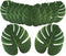 OurWarm 24pcs Large Artificial Tropical Palm Leaves, Faux Safari Leaves Monstera Fake Leaves, Hawaiian Luau Party Jungle Beach Theme Decorations f...