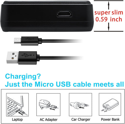 Kastar Battery (X2) & LCD Slim USB Charger for Sony NP-BN1 NPBN1 BC-CSN and Cyber-Shot DSC-QX10 QX30 QX100 DSC-TF1 DSC-TX10 TX20 TX30 DSC-W530 DSC...