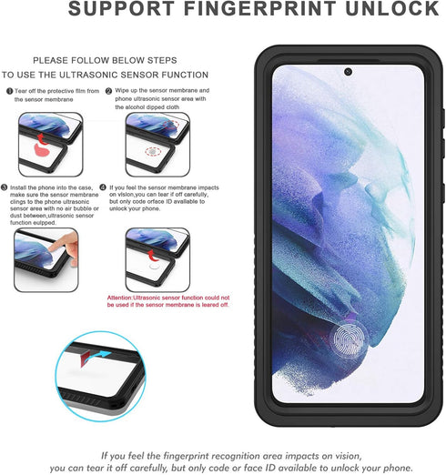 Lanhiem for Samsung Galaxy S21 Case, IP68 Waterproof Dustproof Case with Built-in Screen Protector, Rugged Full Body Shockproof Protective Phone C...