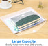 Sooez 10 Pack Plastic Envelopes File Folders, Rainforced Clear Folder Important Document Organizer, A4 Letter Size Bill Receipt Paper Holder Organ...