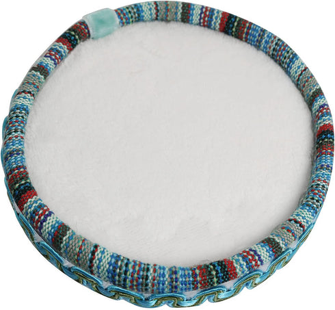 1Pc National Style Beading Mat Board Bead Decorated with Embroidered Edge for Beads Organizer, Blue...