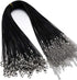 60Pcs Waxed Necklace Cord Bulk for Jewelry Making,Necklace Rope String with Clasp for DIY Bracelet Pendant,Black(18 Inches and Thickness 1.5mm), P...